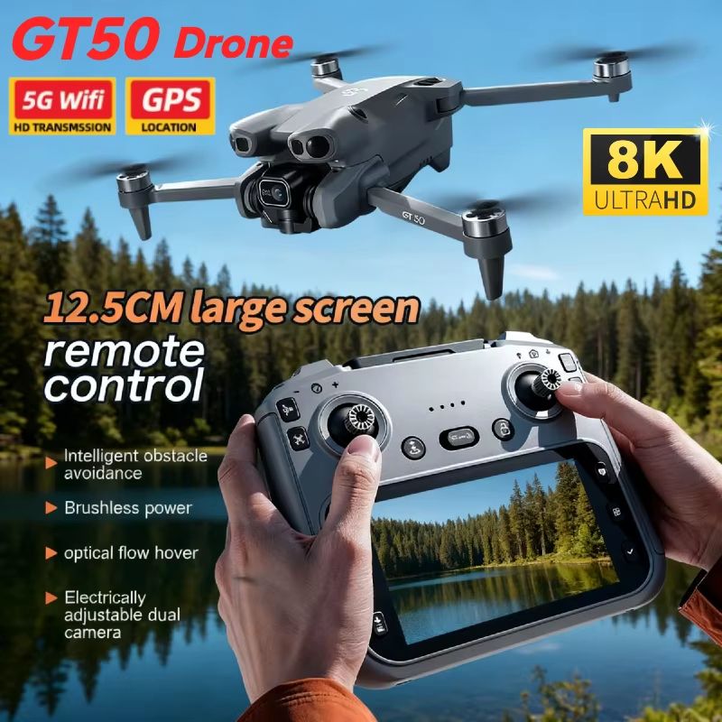 Professional 8K HD Drone 4.3'' Screen Remote Control