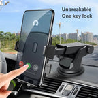 New Car Phone Holder Suction Cup Carbon Fiber