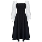 Elegant Medium-Length Black Dress For Women